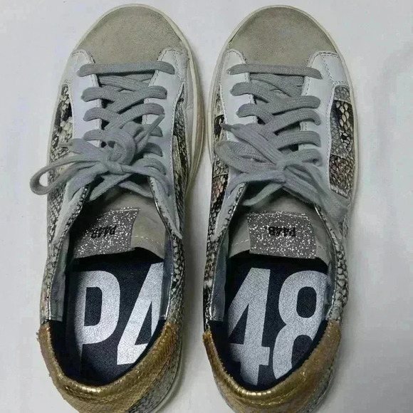 P448 John You can Surf Later  Italian Leather sneakers. Ladies size 7 (37) - Picture 8 of 9